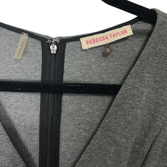 Rebecca Taylor Sheath Dress Gray Angled Waist Detail women’s size 6 - Picture 3 of 6
